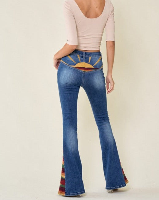 Saints&Hearts Embroidered Flare Jeans