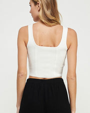 Knit Corset Top IVORY