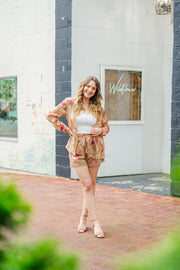 Floral Chiffon Button Up