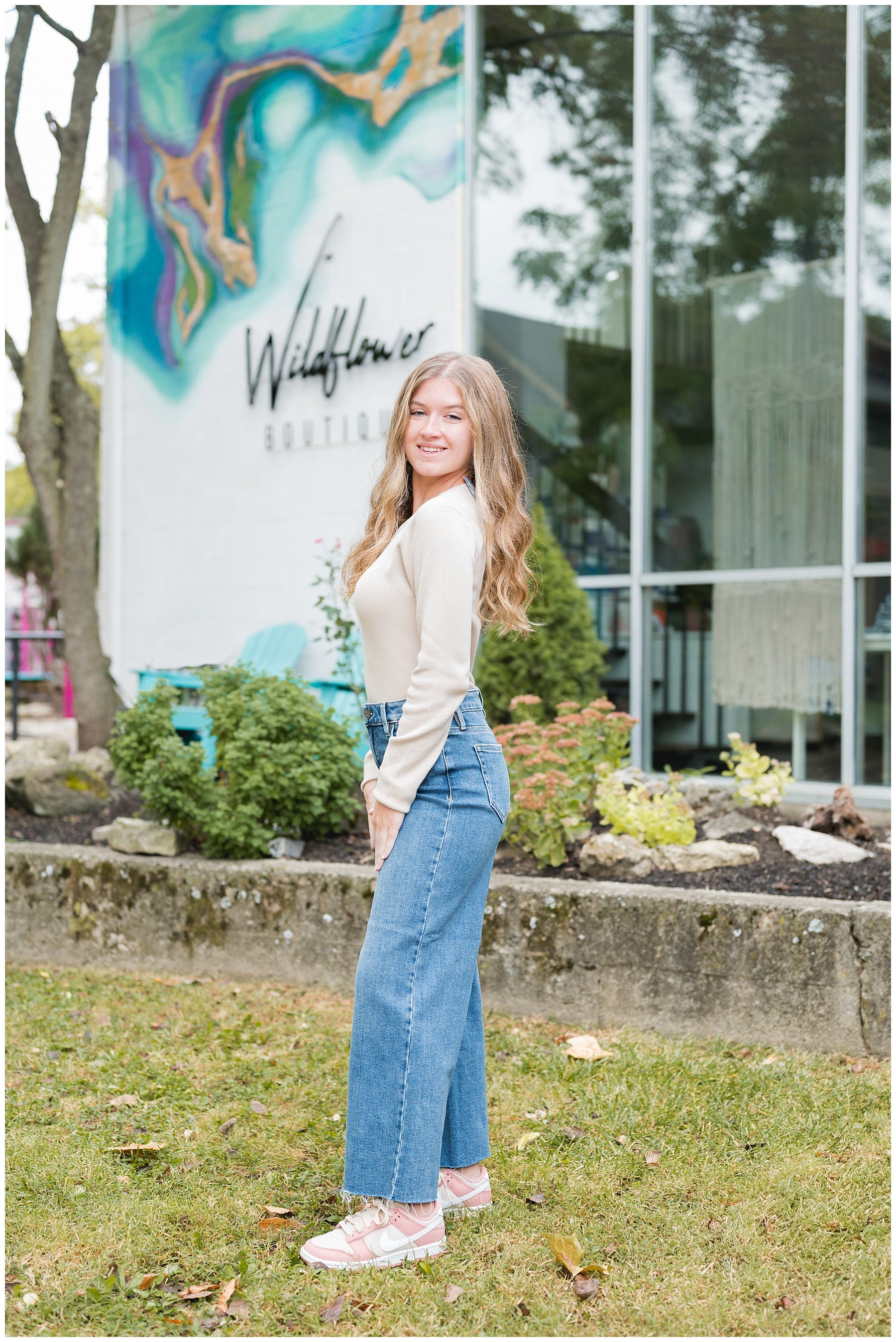 Nori High Waist Crop Wide Jean – Wildflower Boutique Yellow Springs