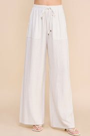 Striped Linen Smock Trousers