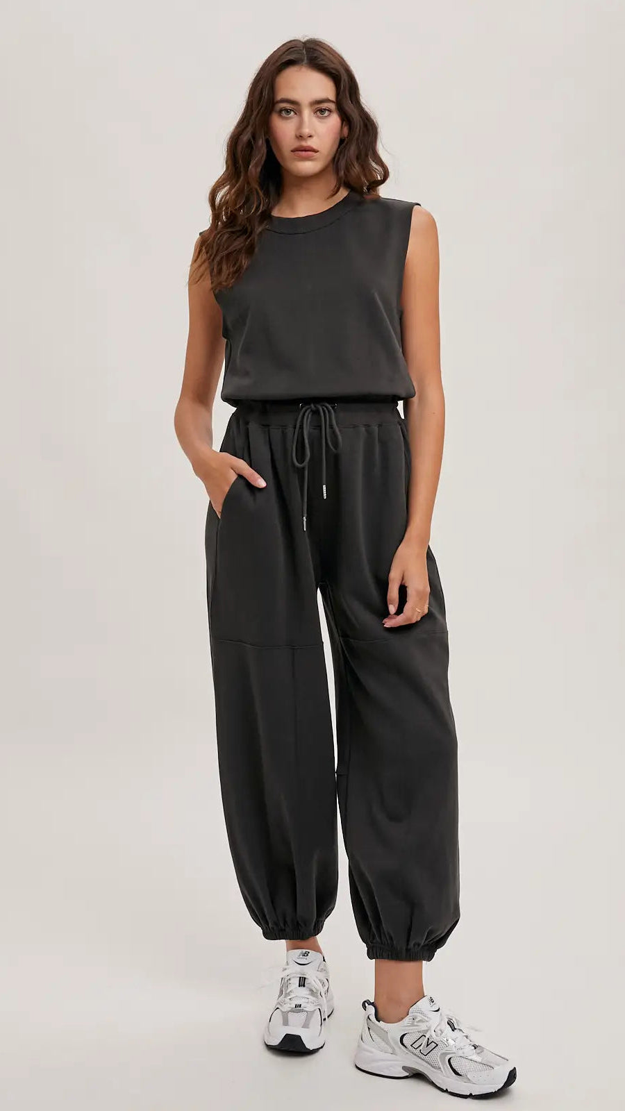 Draw Waist Active Jumpsuit