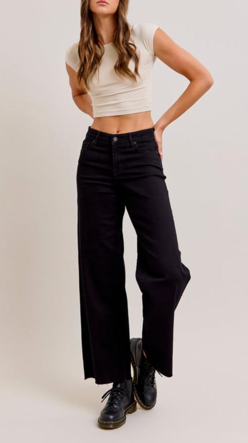 XLJ Stitched Hems Wide Leg Relaxed Jean Mixed - Nottingham main image 0