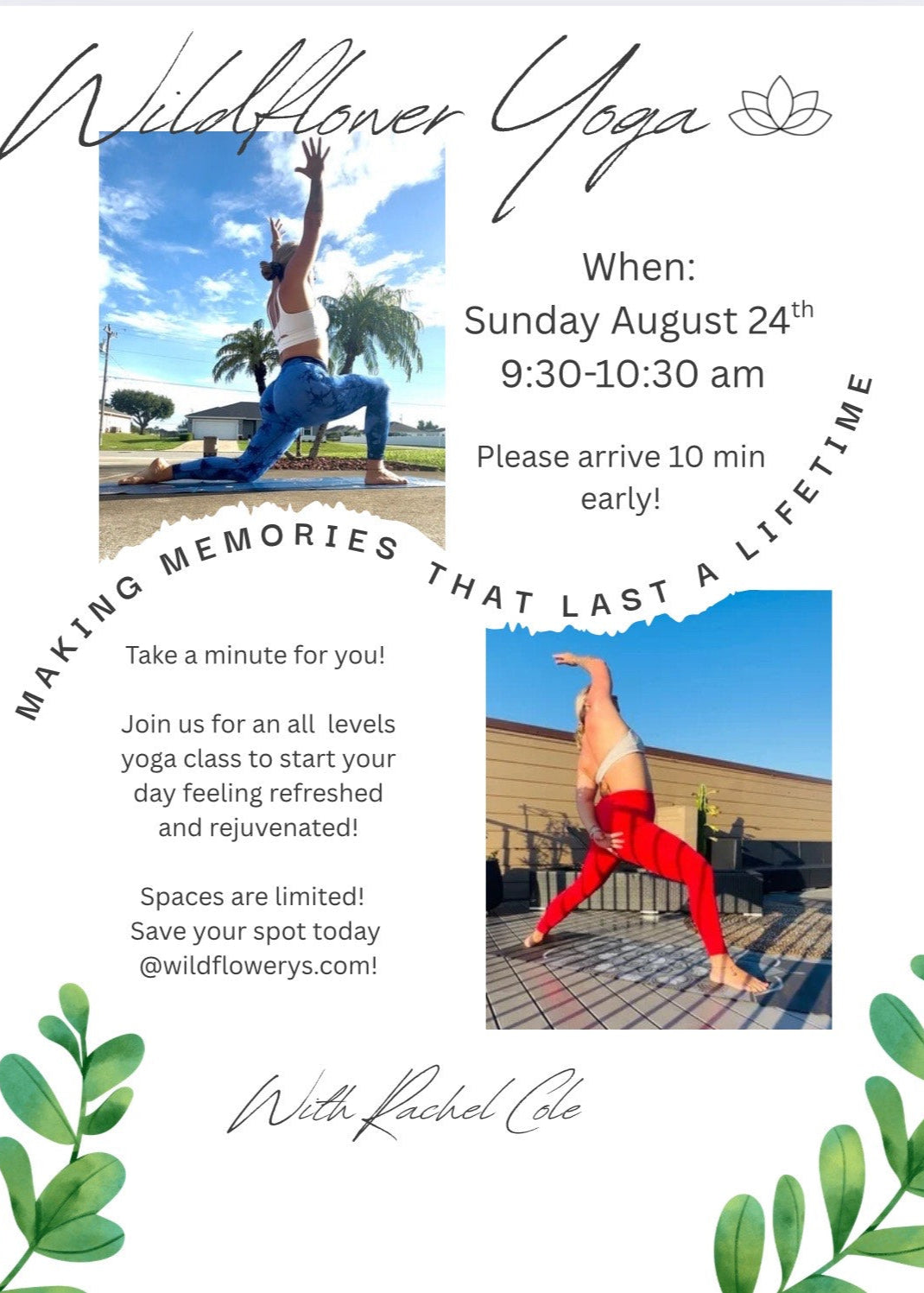 Wildflower Yoga - August 24th @ 9:30am