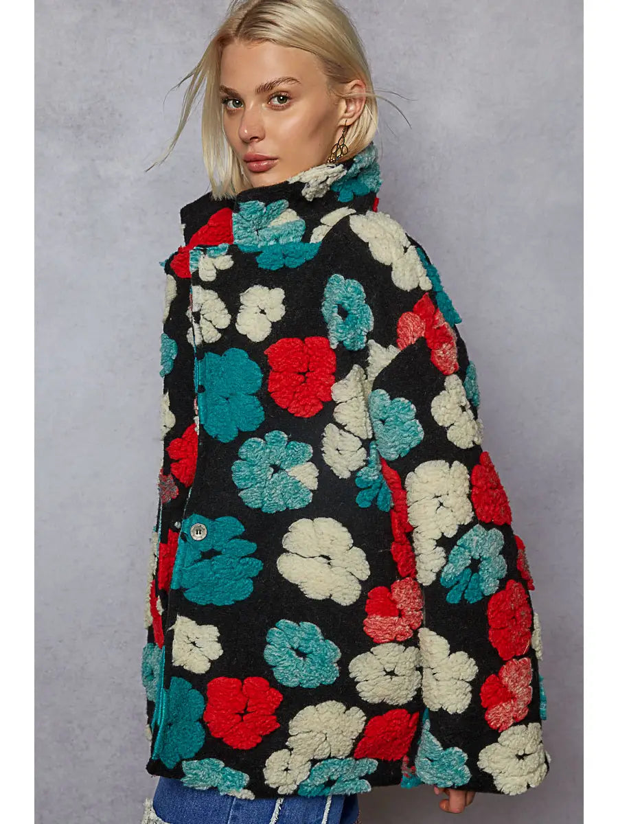 Floral Sherpa Jacket – Wildflower Boutique Yellow Springs