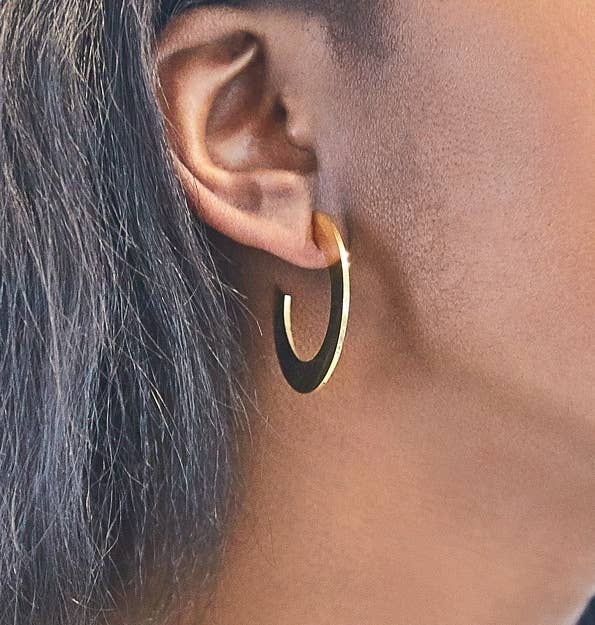 Small Flat Hoop Earrings