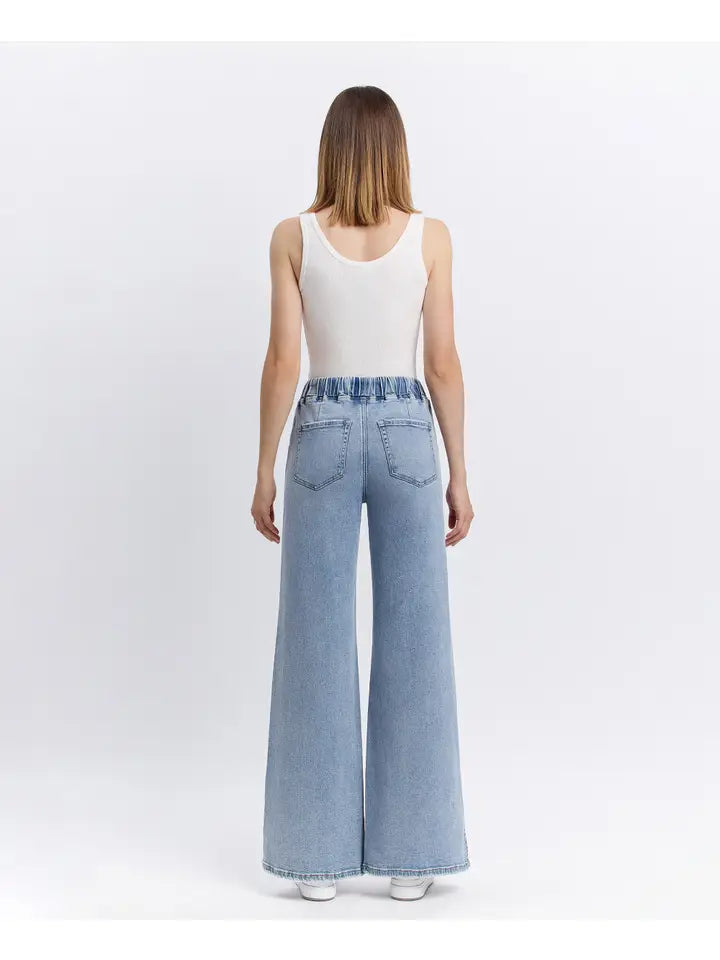 Highrise Drawstring Waist Jeans