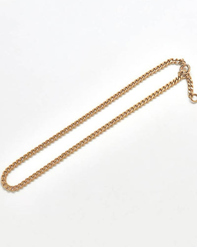 Gold Small Curb Chain Anklet