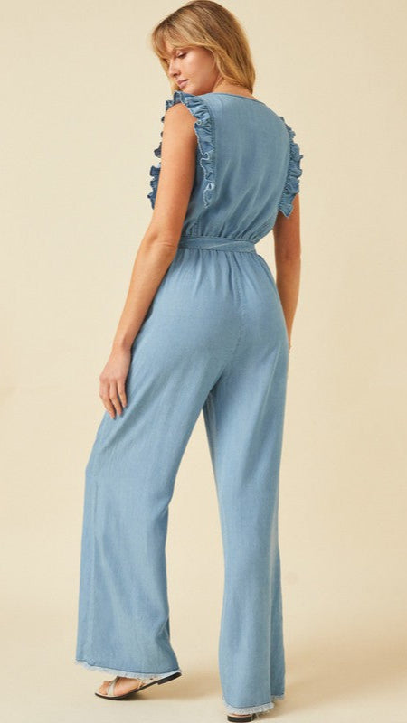Ruffle Sleeve Jumpsuit