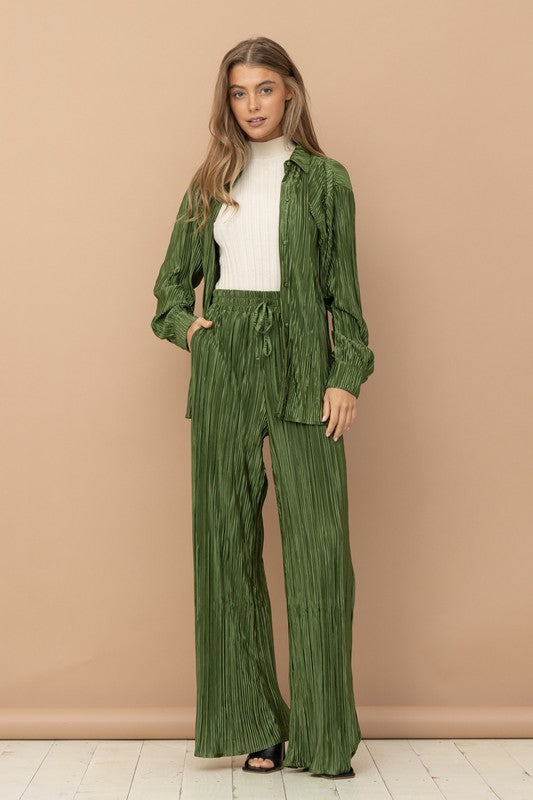 Pleated Set Trouser OLIVE
