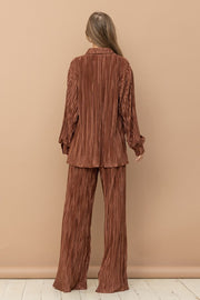 Pleated Set Trouser BROWN