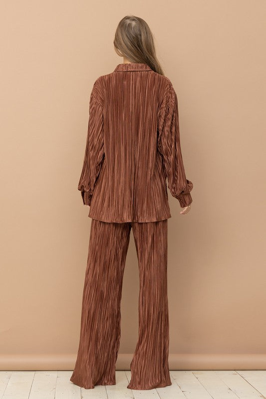 Pleated Set Trouser BROWN