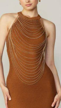 Draped Front Chain Necklace