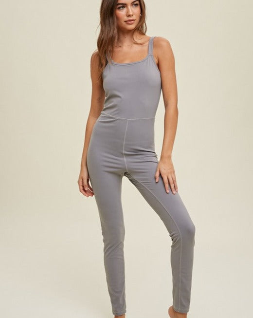 Knit Catsuit in GREY