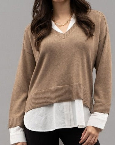 Layer-Combo Sweater Top