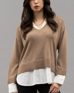 Layer-Combo Sweater Top