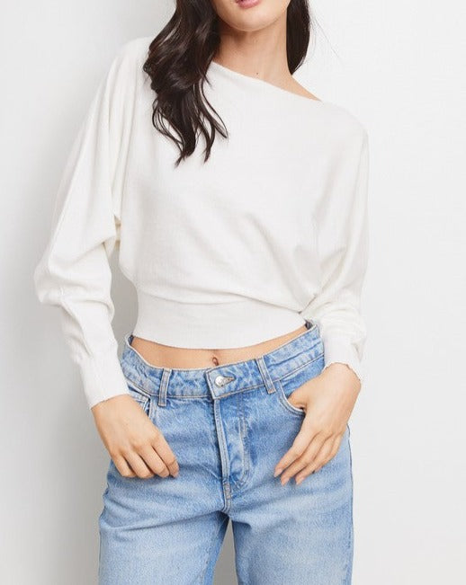 Velvet Coast Dolman Top- Ivory