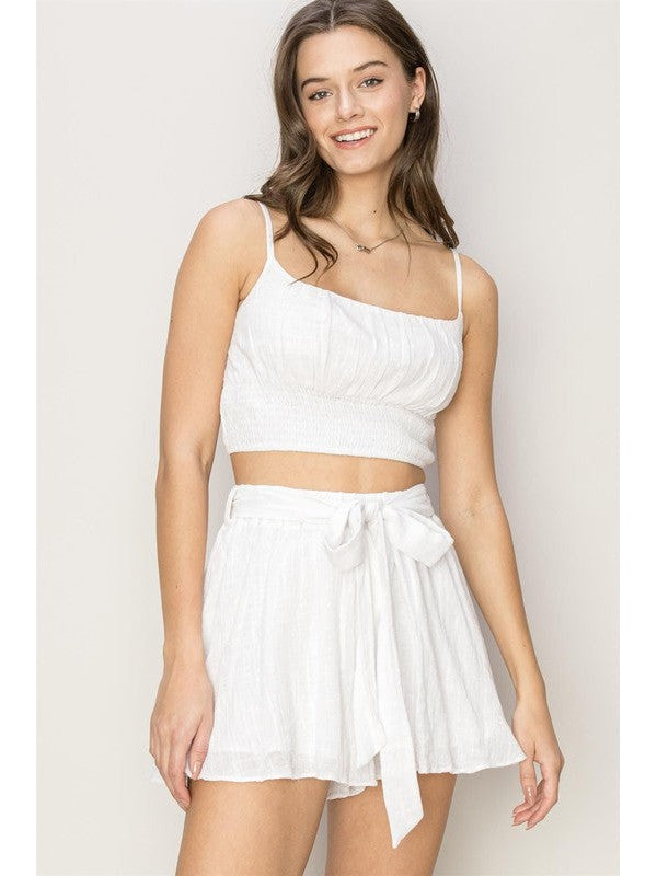 White Linen Tank Top