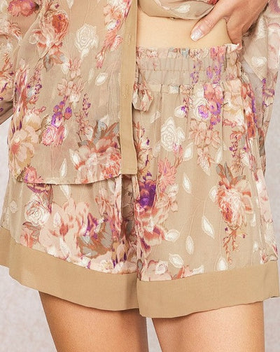 Floral Chiffon Shorts
