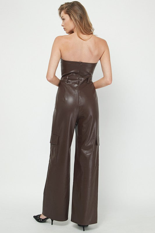 Urban Allure Jumpsuit (Cognac)