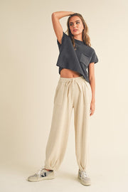 Pleated Knit Trouser