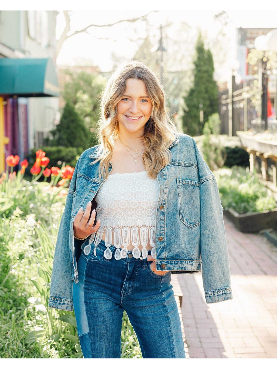 Yellow Springs Skyline Denim Jacket DARK WASH