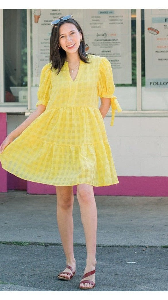 Sophie Tunic Dress in Yellow