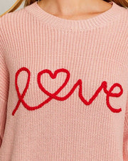 LOVE Sweater- Pink