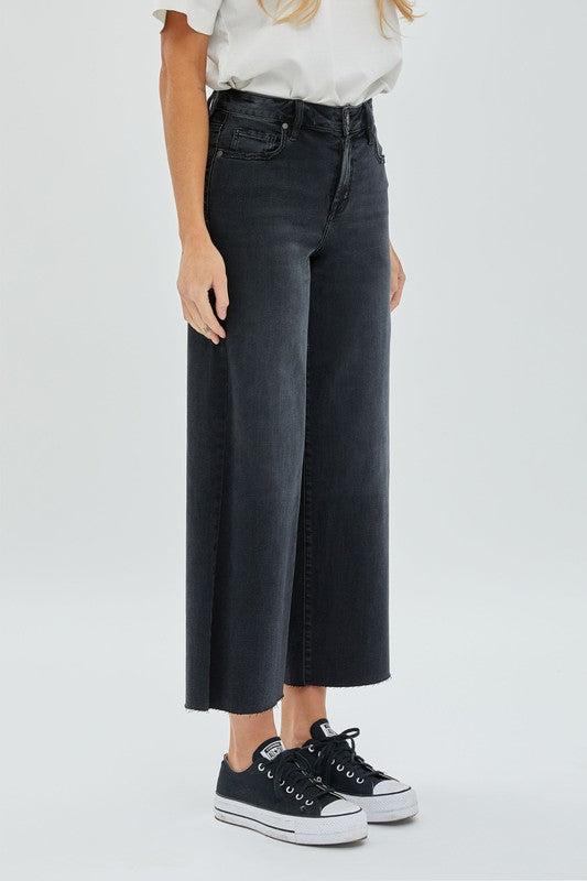 Nori High Waist Crop Jean Black