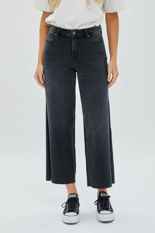 Nori High Waist Crop Jean Black