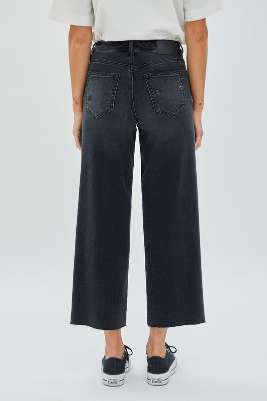 Nori High Waist Crop Jean Black