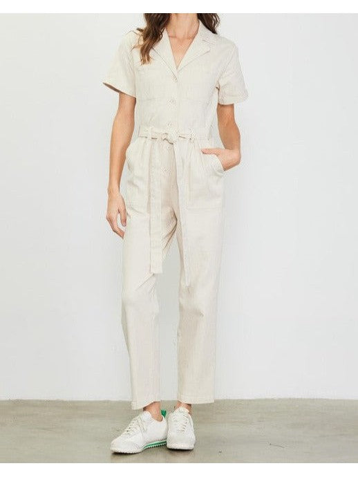 Kendall Utility Jumpsuit in Natural