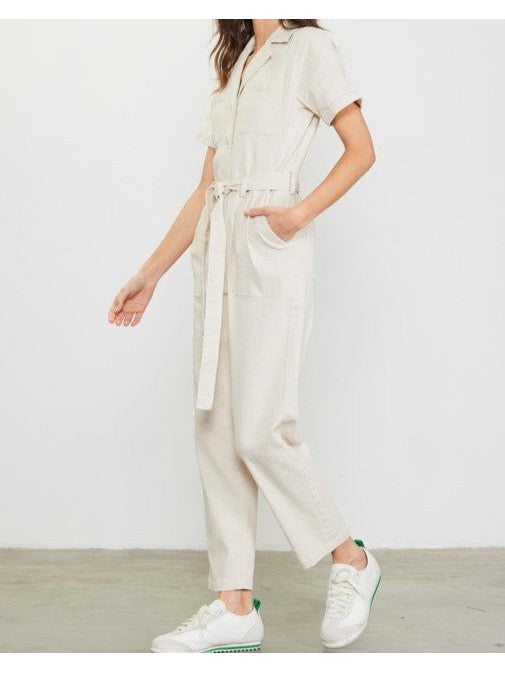 Kendall Utility Jumpsuit in Natural