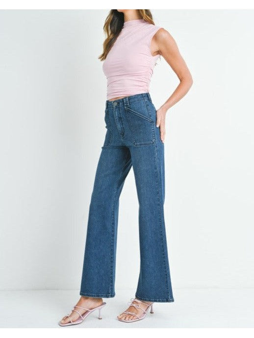 JBD Patch Pocket Wide Leg Jean