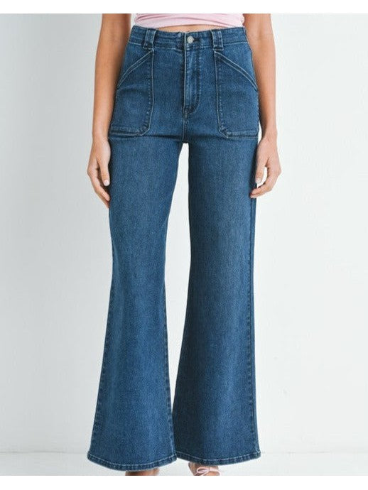 JBD Patch Pocket Wide Leg Jean