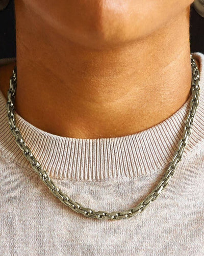 Silver Weave Chain Necklace