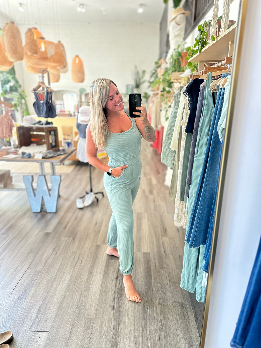 Elastic Waist Jumpsuit