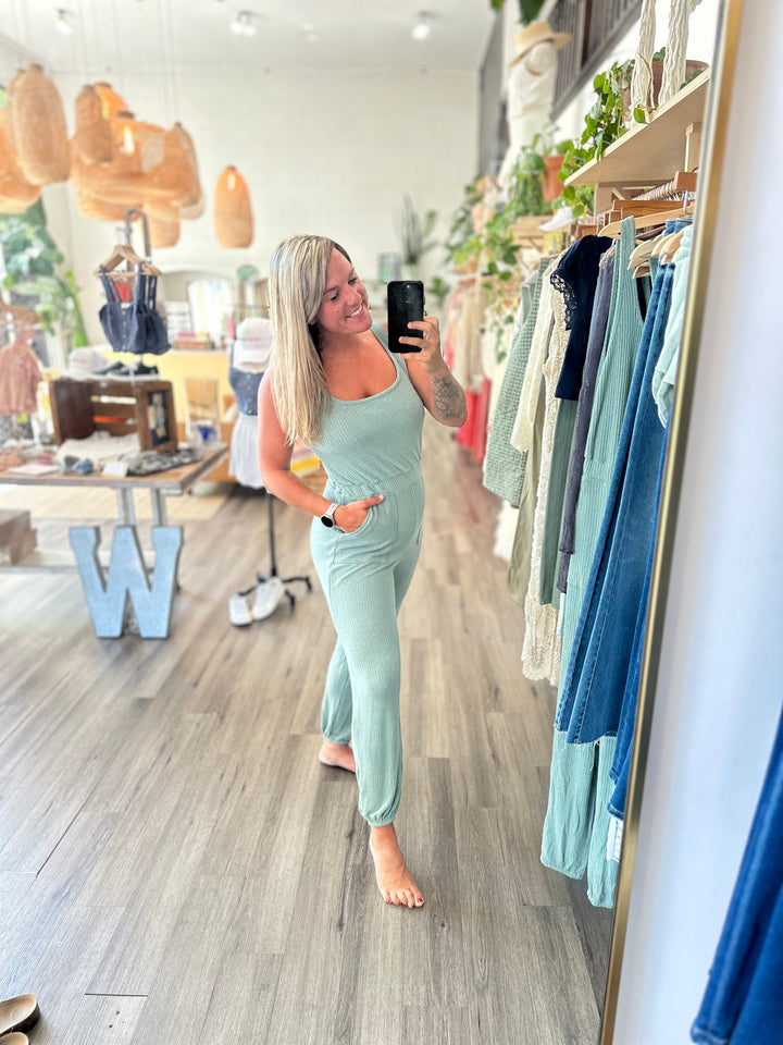 Elastic Waist Jumpsuit