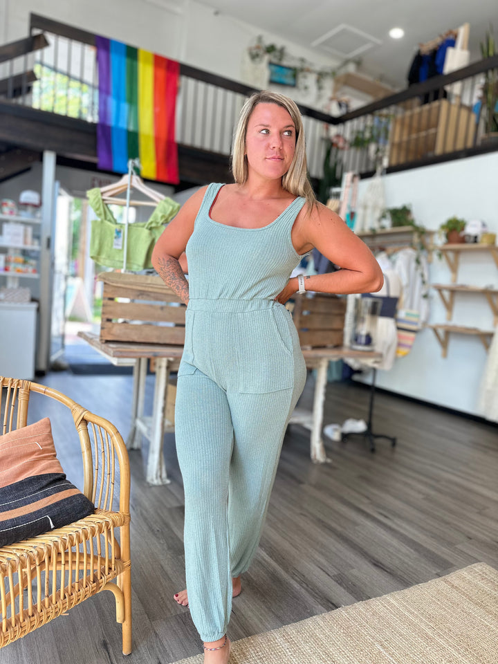 Elastic Waist Jumpsuit