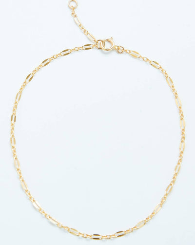 14k Gold Filled Dainty Double Link Chain Anklet