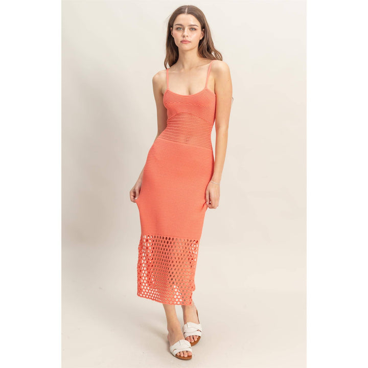Open Stitch Bodycon Dress