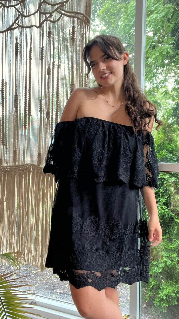 Sweet and Serene Off Shoulder Dress