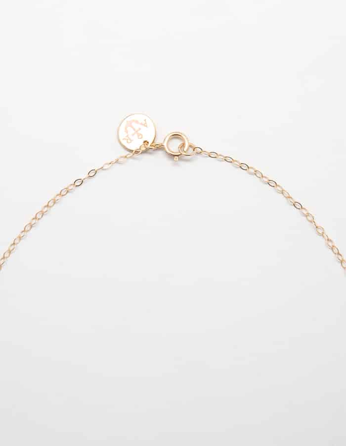 Gold Pave Curved Bar Necklace