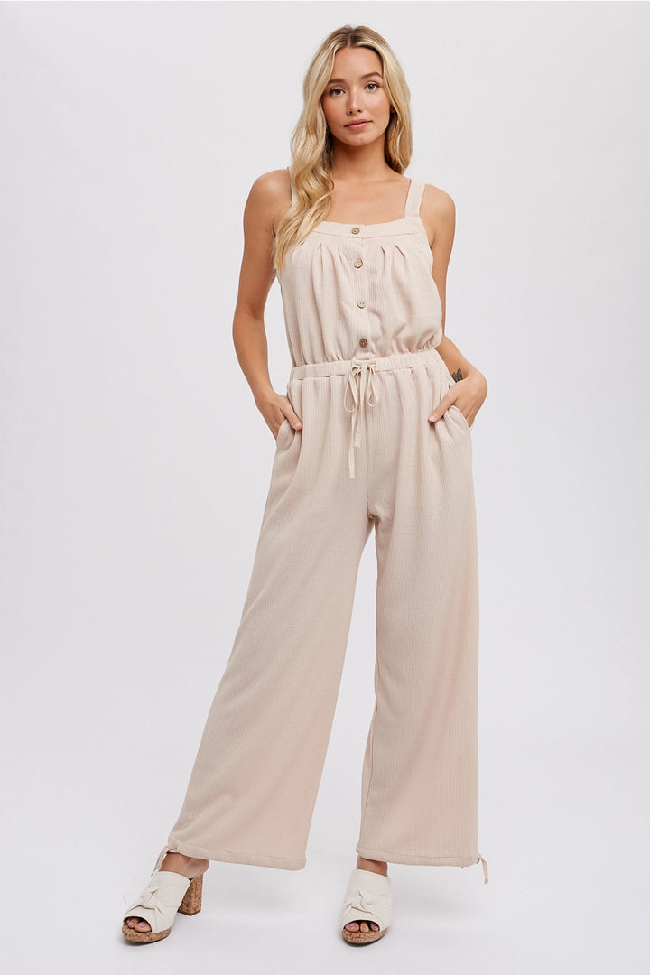 Waffle Knit Jumpsuit