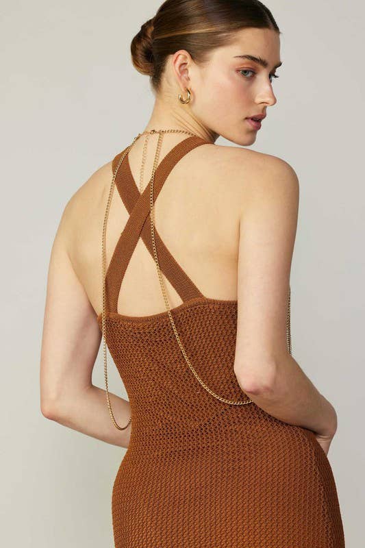 Draped Front Chain Necklace