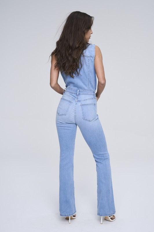 FlexFit Denim Jumpsuit