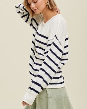 Nautical Stripe Pullover Sweater