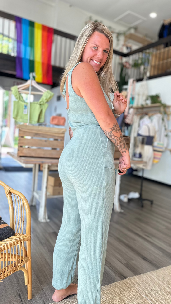 Elastic Waist Jumpsuit