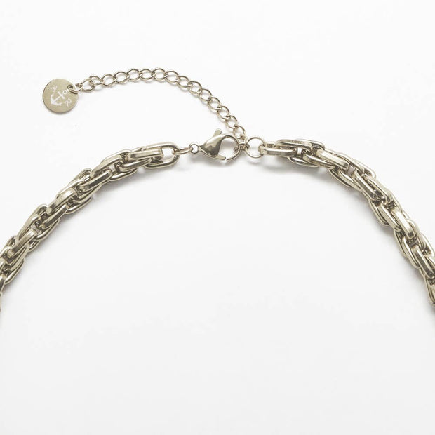 Silver Weave Chain Necklace