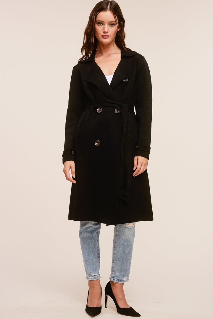 Lux Cashmere Trench Black